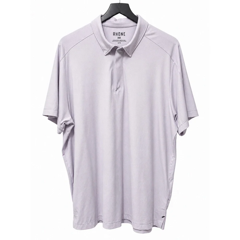 Rhone Men’s XL Lilac Purple Performance Golf Polo Quarter Zip